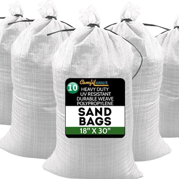 Comfitwear Heavy Duty Durable SandBags Empty Woven Sand Bags 18 x 30, 10PK PSB-1830-10 - main